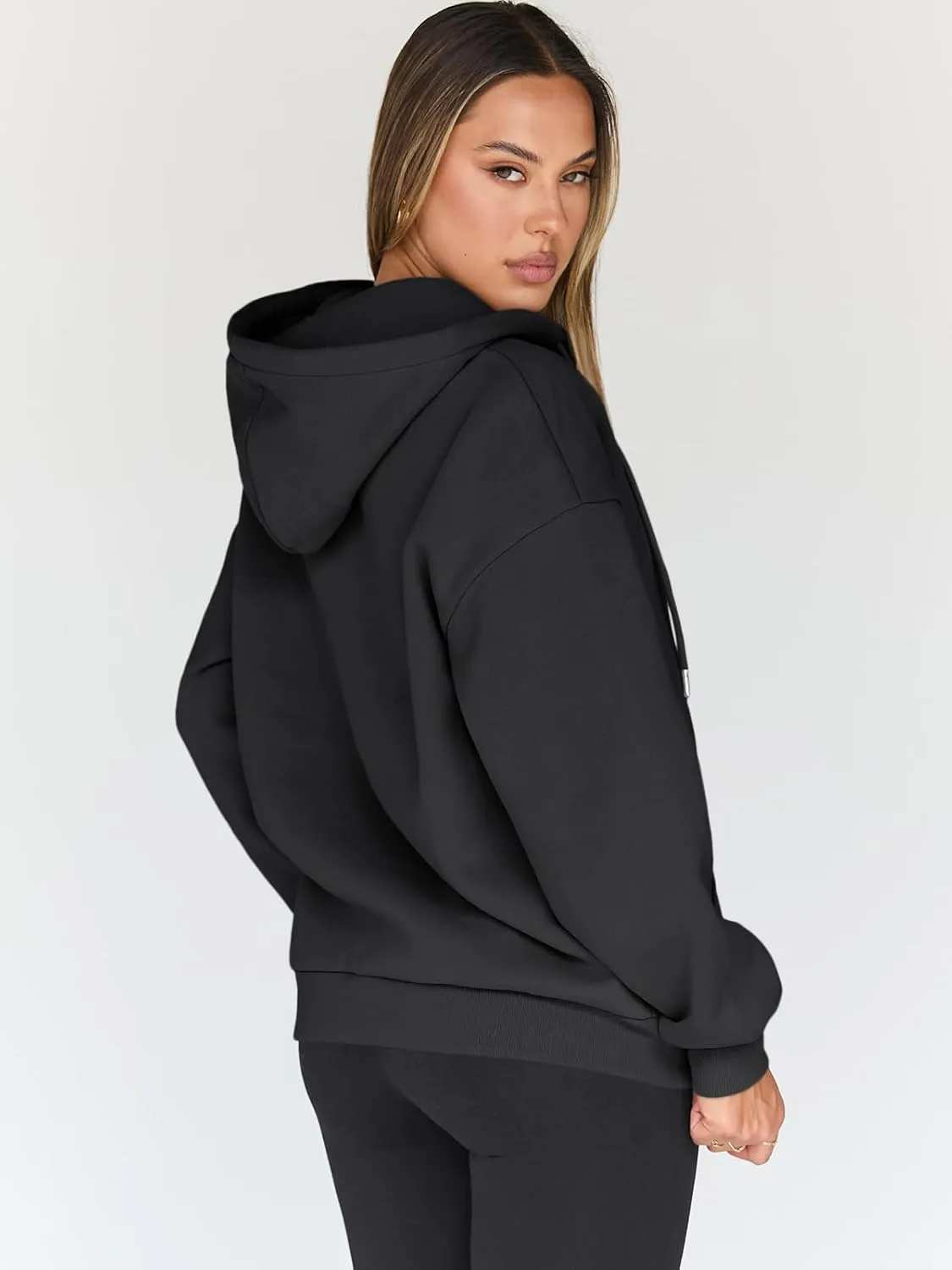 Trendy Queen Womens Zip Up Hoodies Oversized Sweatshirts Fall Fashion Outfits Casual Jackets 2025 Winter Clothes