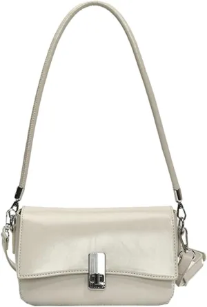 Trendy Solid Color Simple Underarm Bag for Women Casual Buckle Shoulder Bag PU Leather Outdoor Satchel Bags 2025