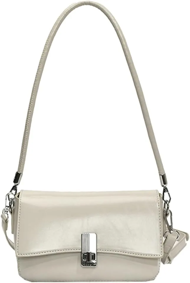 Trendy Solid Color Simple Underarm Bag for Women Casual Buckle Shoulder Bag PU Leather Outdoor Satchel Bags 2025
