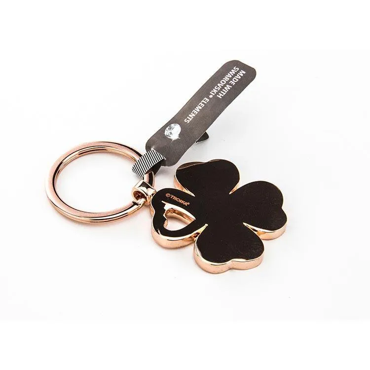 TROIKA - Lucky Clover Keyring - Rose Gold Colour