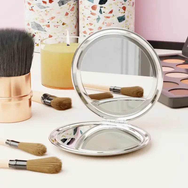Turn Heads with Vibrant Floral Compact Travel Mirror