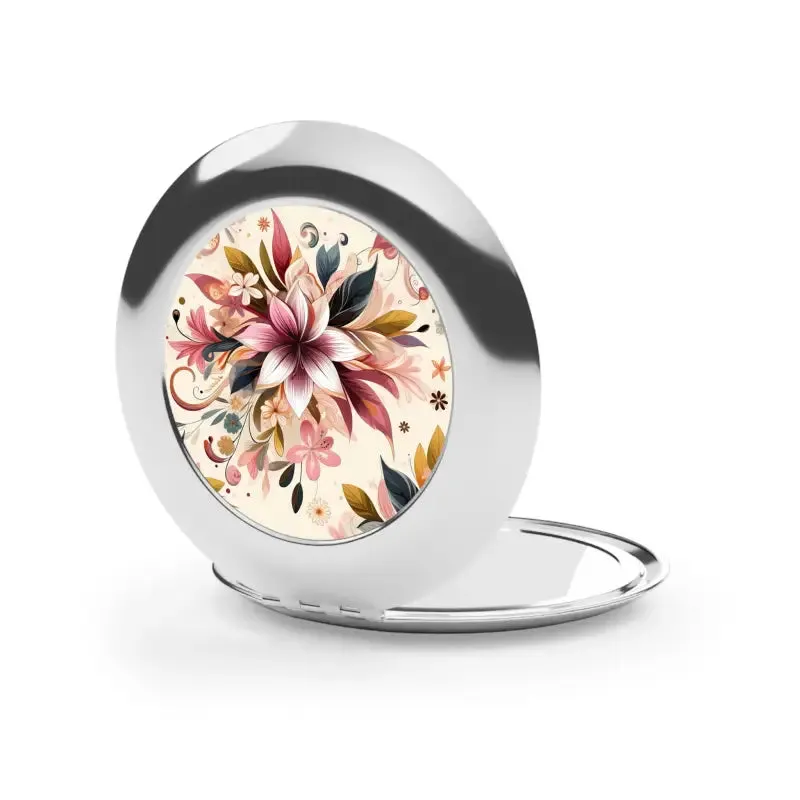 Turn Heads with Vibrant Floral Compact Travel Mirror
