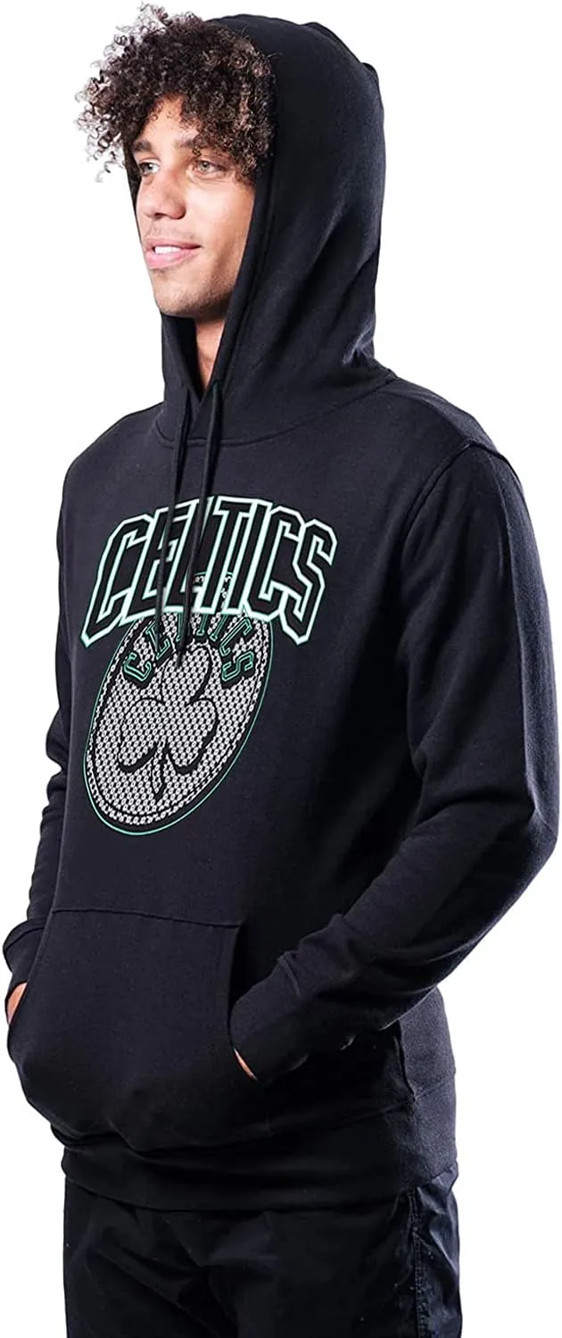 Ultra Game Men's NBA Official Fleece Hoodie Pullover Sweatshirt Primo Metallic