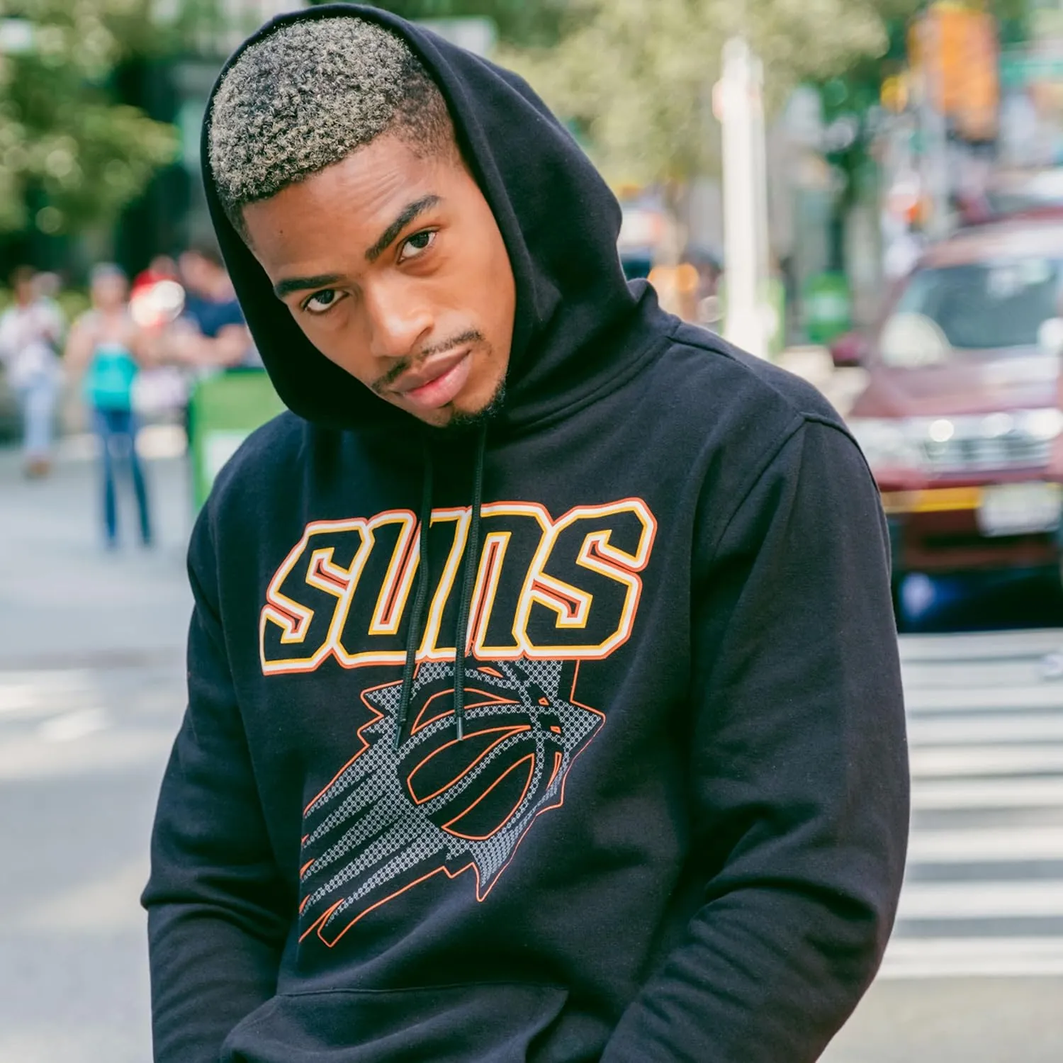 Ultra Game Men's NBA Official Fleece Hoodie Pullover Sweatshirt Primo Metallic