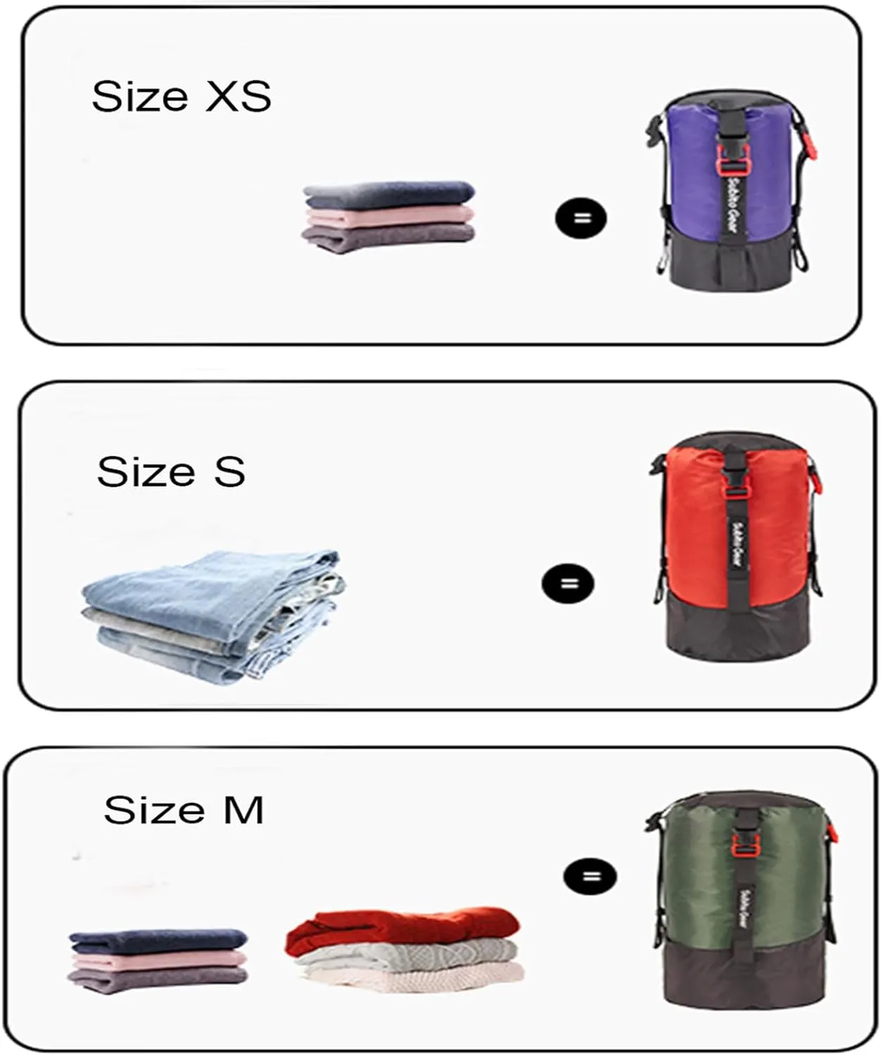 Ultra-Light Compression Stuff Sack, 70D Nylon Sleeping Bag Stuff Sack 1L/5L/7L/17L/25L Compression Bag Space Saving Gear for Camping Hiking Backpacking