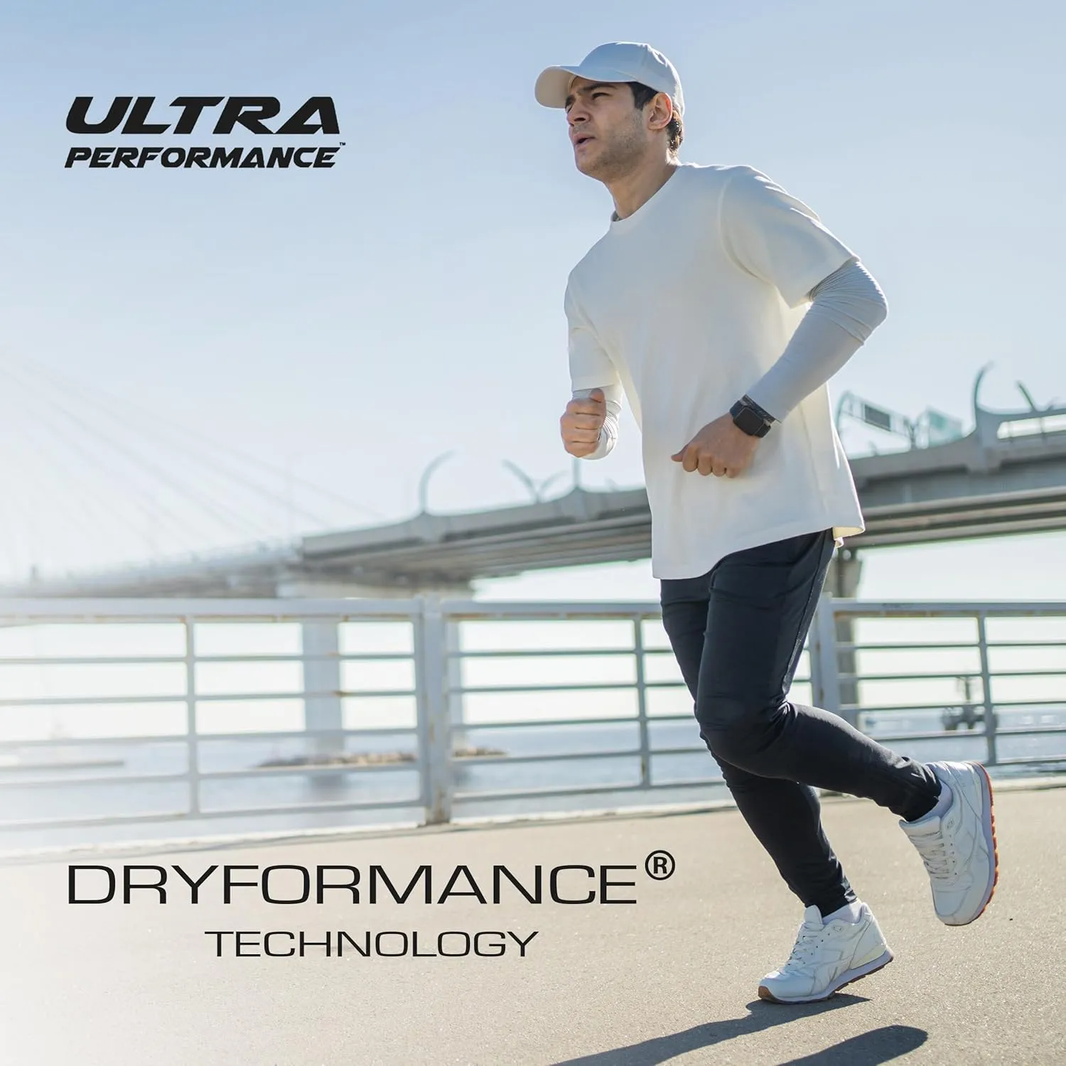 Ultra Performance 3 Pack Fleece Active Tech Joggers for Men, Mens Sweatpants with Zipper Pockets