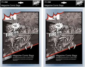 Ultra Pro Magazine Comic Bags, Acid-Free, 200 Bags