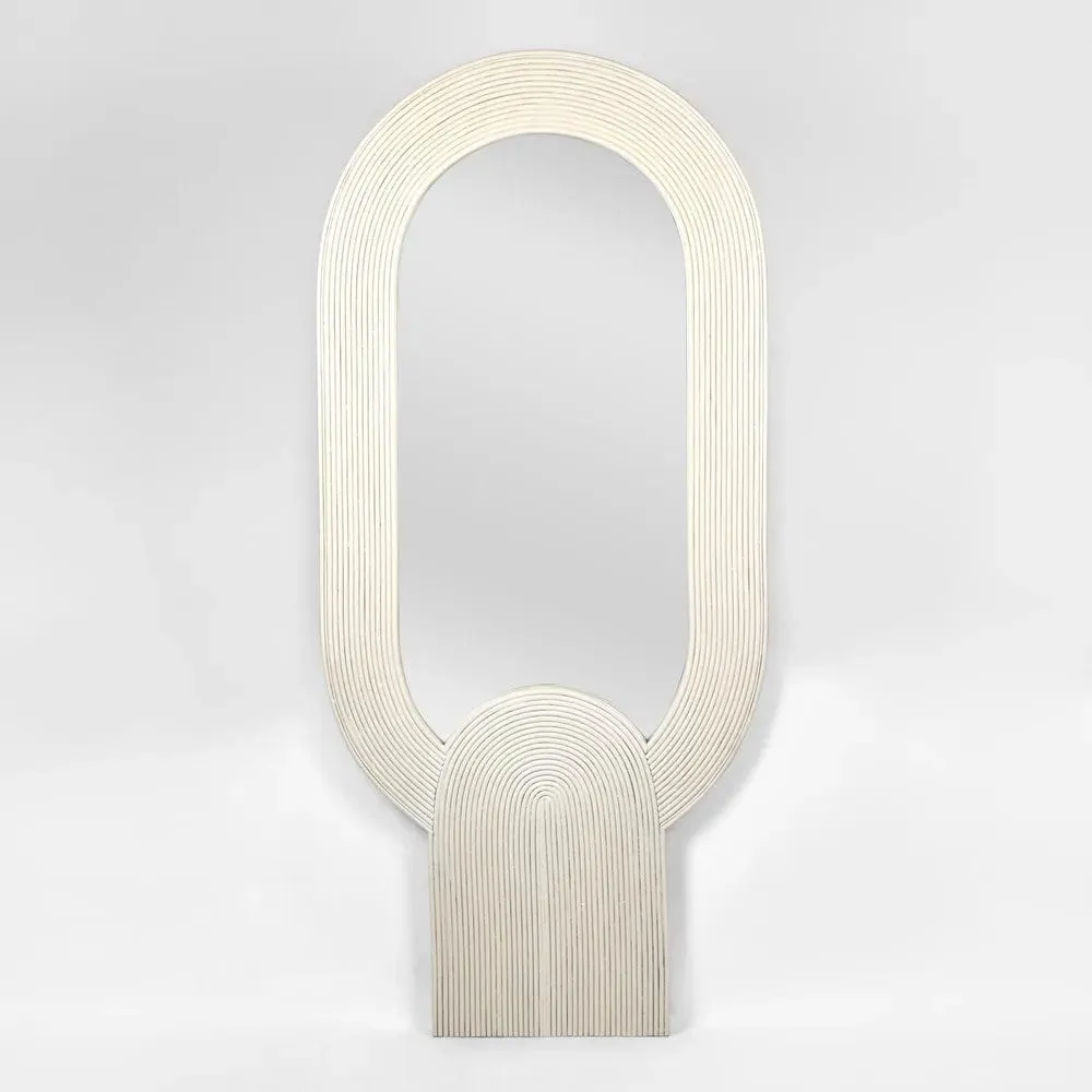 Ulysses Light Grey Floor Mirror