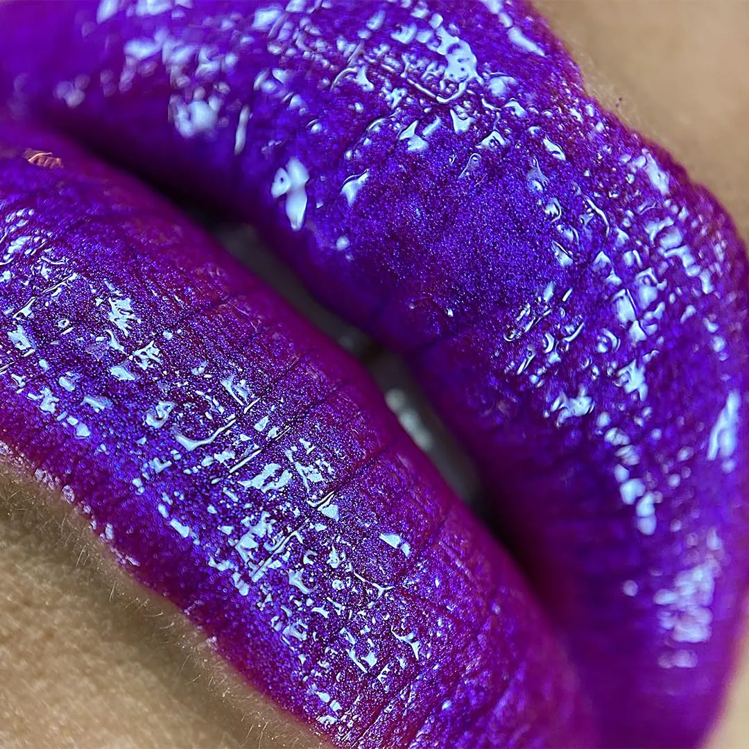 UNICORN SNOT Liquid Metal Lip Paint - Metallic Lip Gloss - Non-drying, Long-lasting Liquid Lipstick, Intense Pigment Color with Metallic Shimmer - Vegan, Cruelty-Free Makeup, Atomic Purple (Boom)