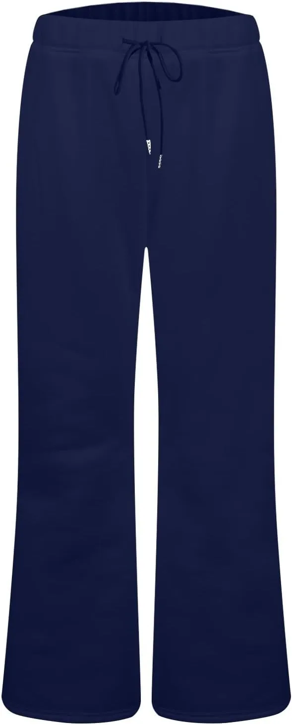UQRZAU Ladies Fashion Loose Draw String Waist Solid Color Cargo Pants Leisure Flares