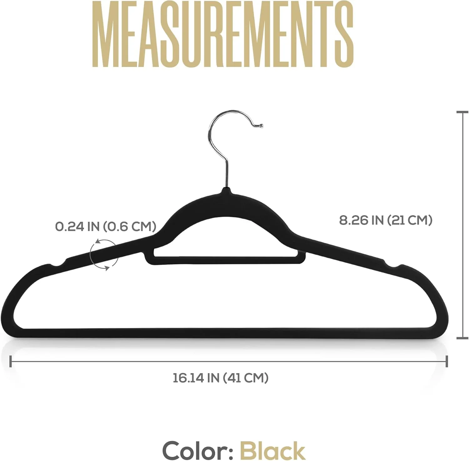 Utopia Home Premium Velvet Hangers 50 Pack - Non-Slip Clothes Hanger with Tie Bar - Black Hangers with 360 Degree Rotatable Hook - Heavy Duty Coat Hanger