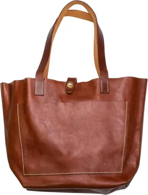 Vancha Tote Bag For Women 100% Genuine Handmade Leather Vintage Classic Travel Tote Bag Cafe Color Easy Snap Clasp Closure