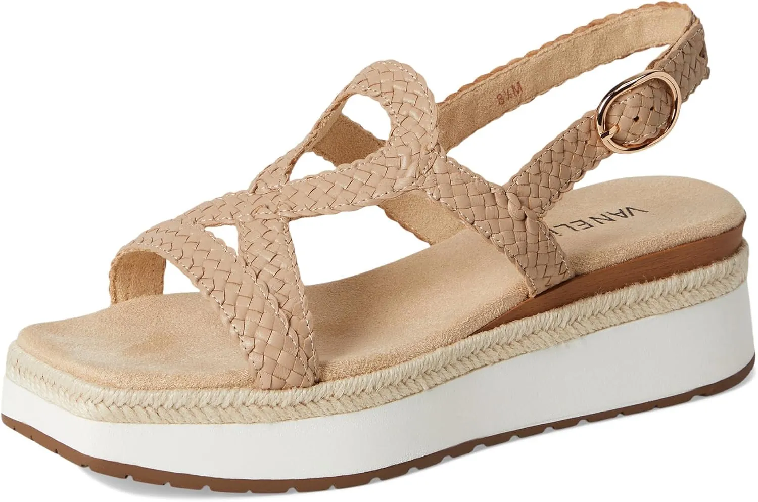 VANELi Womens Emalia Metallic Platform Casual Sandals Casual Low Heel 1-2" - Gold