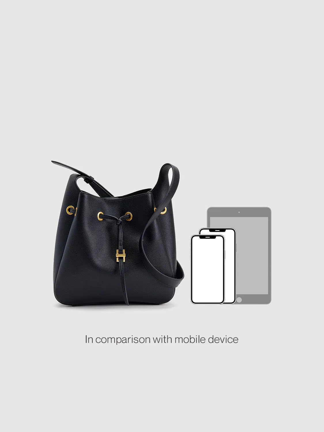 Vegan Leather Drawstring Bucket Bags