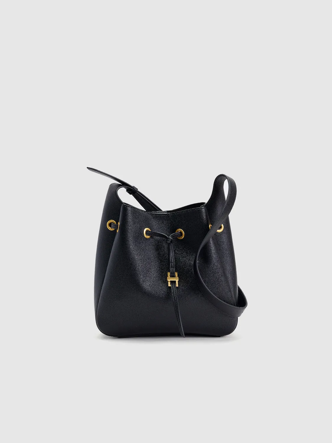 Vegan Leather Drawstring Bucket Bags