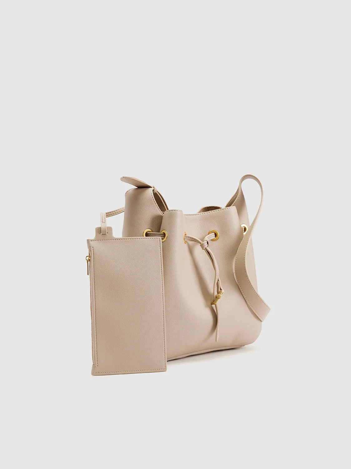 Vegan Leather Drawstring Bucket Bags