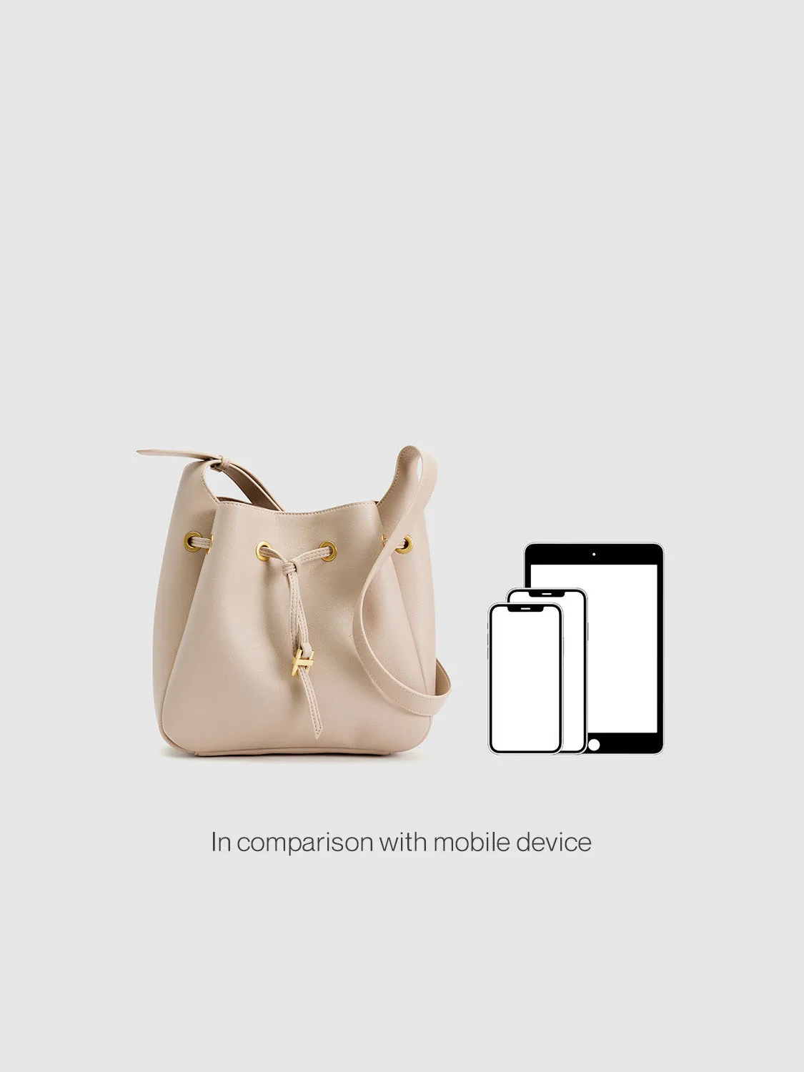 Vegan Leather Drawstring Bucket Bags