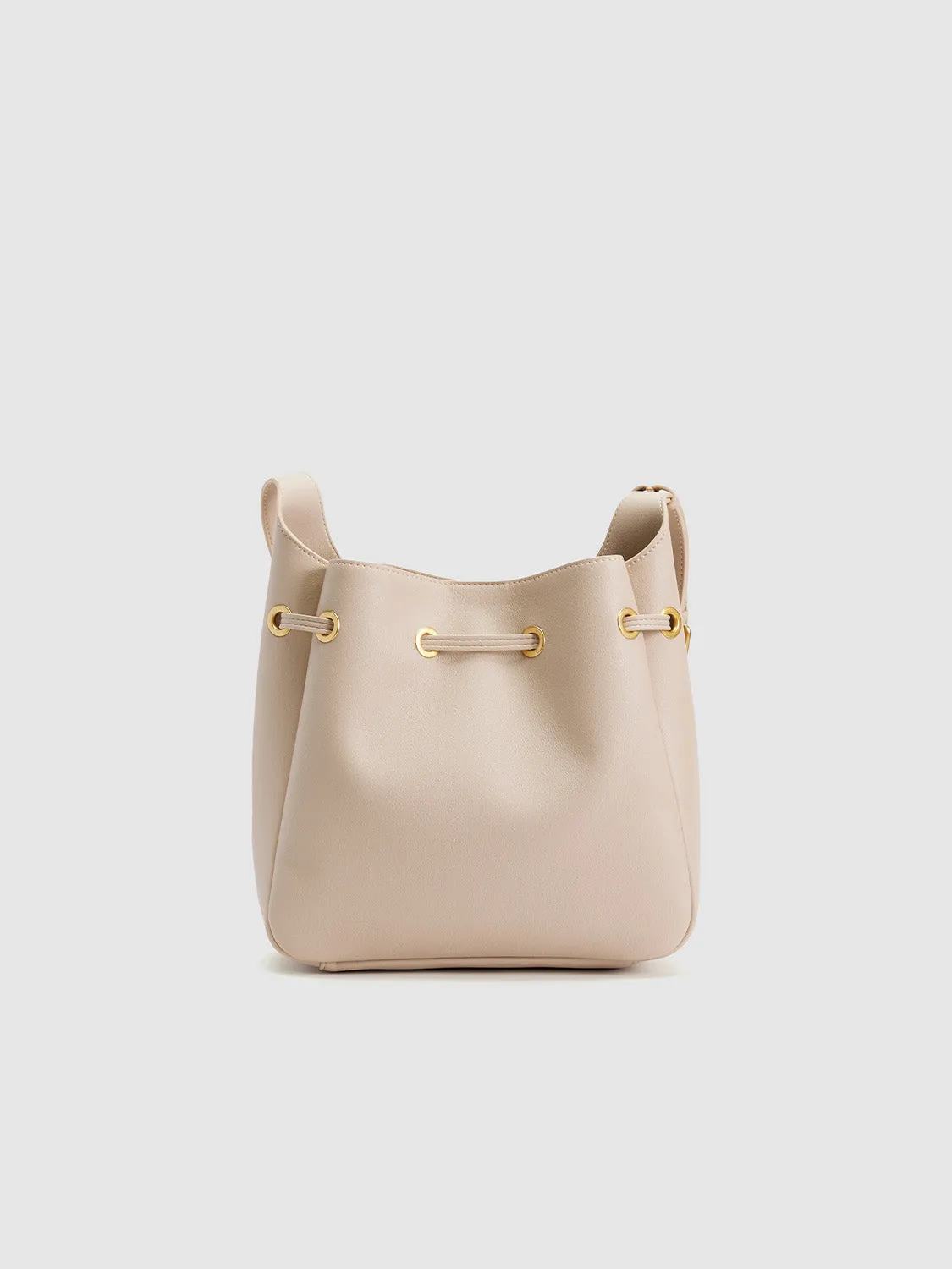 Vegan Leather Drawstring Bucket Bags