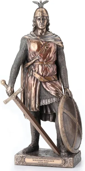 Veronese Design 11 3/8 Inch Sir William Wallace Cold Cast Resin Statue Bronze Finish Sculpture