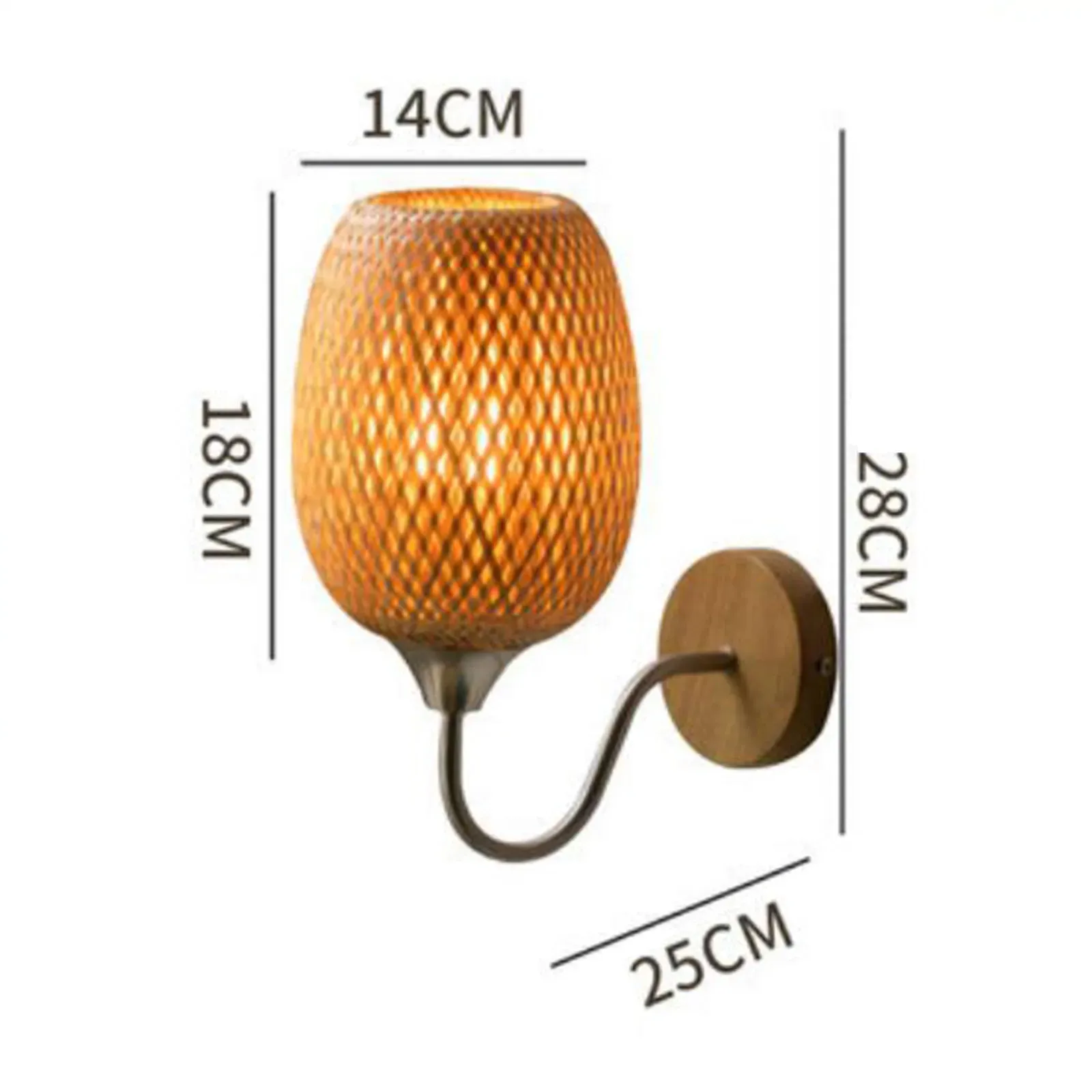 Vintage Rattan Bamboo Wall Sconce Light - Industrial Elegance for Dining Rooms and Bedrooms