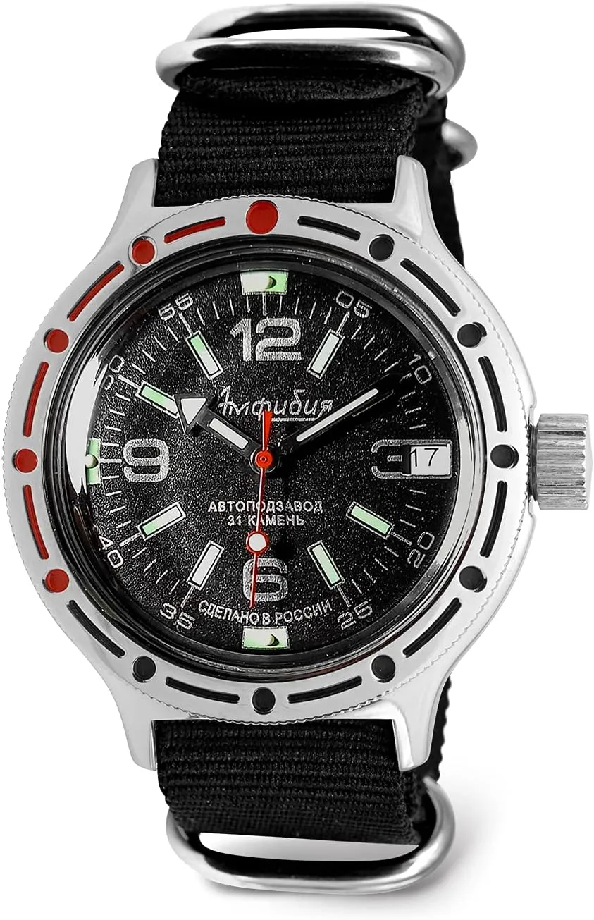 VOSTOK | Classic Amphibian Automatic Self-Winding Russian Diver Wrist Watch | WR 200 m |Fashion | Business | Casual Men's Watches | Model 420640