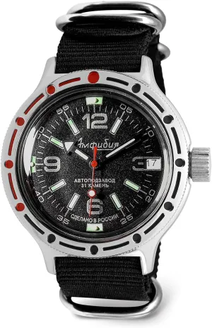 VOSTOK | Classic Amphibian Automatic Self-Winding Russian Diver Wrist Watch | WR 200 m |Fashion | Business | Casual Men's Watches | Model 420640