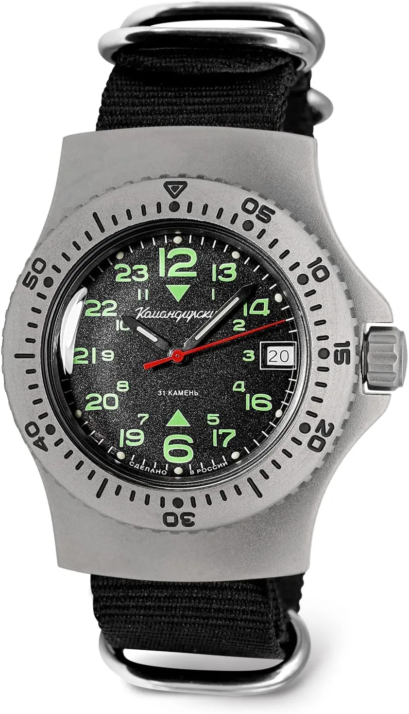 VOSTOK | Komandirskie Automatic Self-Winding Russian Military Diver Wrist Watch | WR 200 m | Model 280989, 280990, 280991 | Fashion | Business | Casual Men's Watches