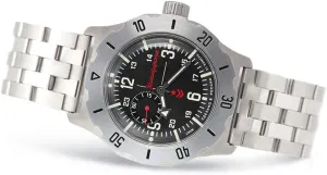 Vostok | Komandirskie K-35 Automatic Self-Winding Wrist Watch | WR 100 m | Model 350504 Steel Bracelet B®
