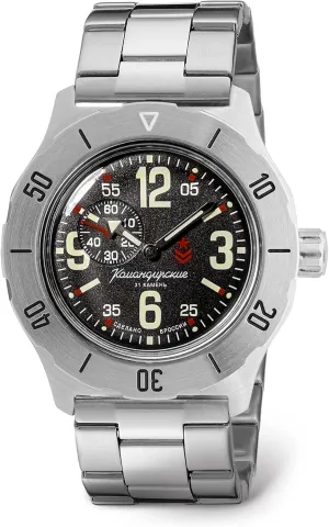 VOSTOK | Komandirskie K-35 Commander Automatic Self-Winding Russian Military Wrist Watch | WR 100m | Model 350748 | Fashion | Business | Casual Men's Watches