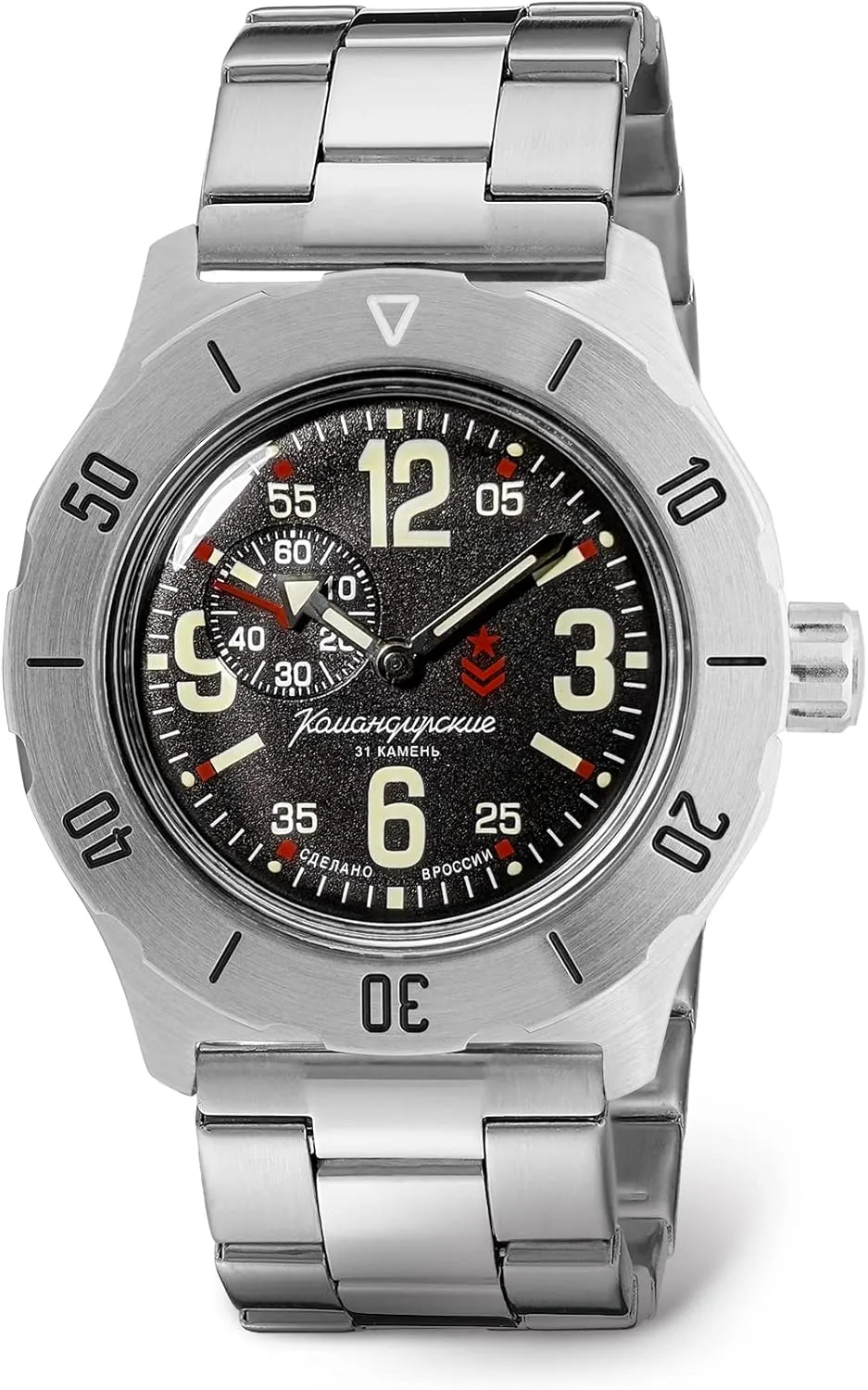 VOSTOK | Komandirskie K-35 Commander Automatic Self-Winding Russian Military Wrist Watch | WR 100m | Model 350748 | Fashion | Business | Casual Men's Watches