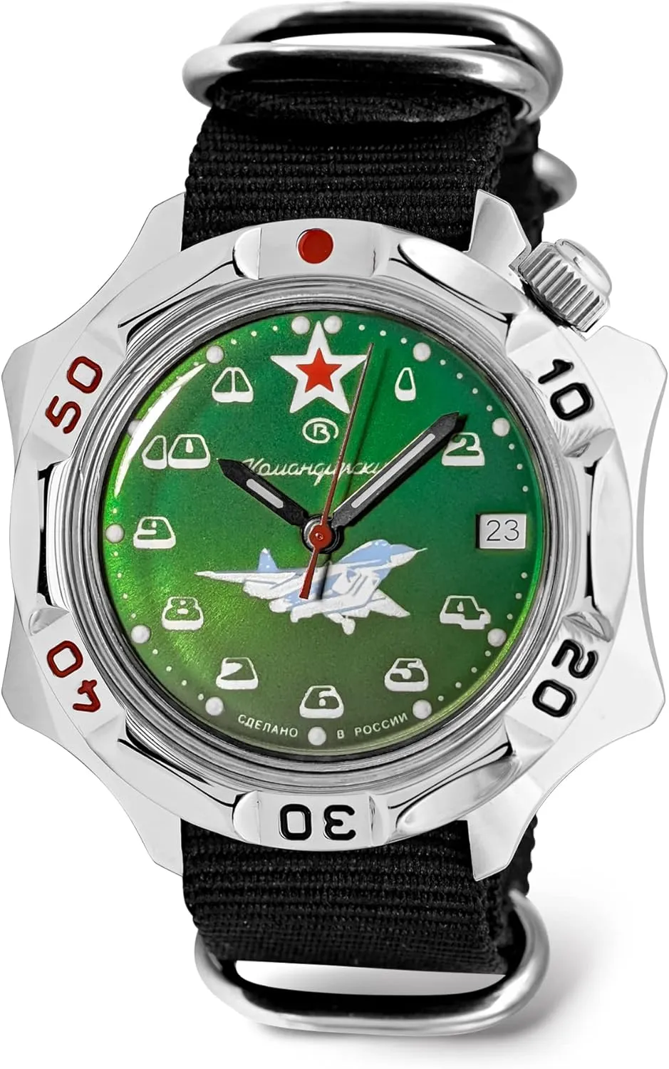 VOSTOK | Komandirskie MIG-29 Fulcrum Fighter Commander Russian Air Force Military Mechanical Wrist Watch | Fashion | Business | Casual Men’s Watches | Model Series 124