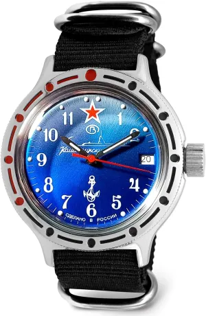 VOSTOK | Men’s Amphibian Submarine Commander Russian Military Style Diver Watch | WR 200 m | Model 420289