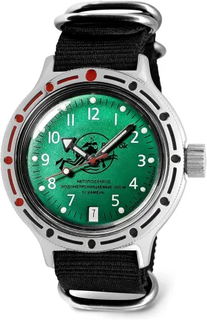 VOSTOK | Scuba Dude Amphibian Automatic Self-Winding Russian Diver Wrist Watch | WR 200 m | Amphibia 420386 |Fashion | Business | Casual Men's Watches