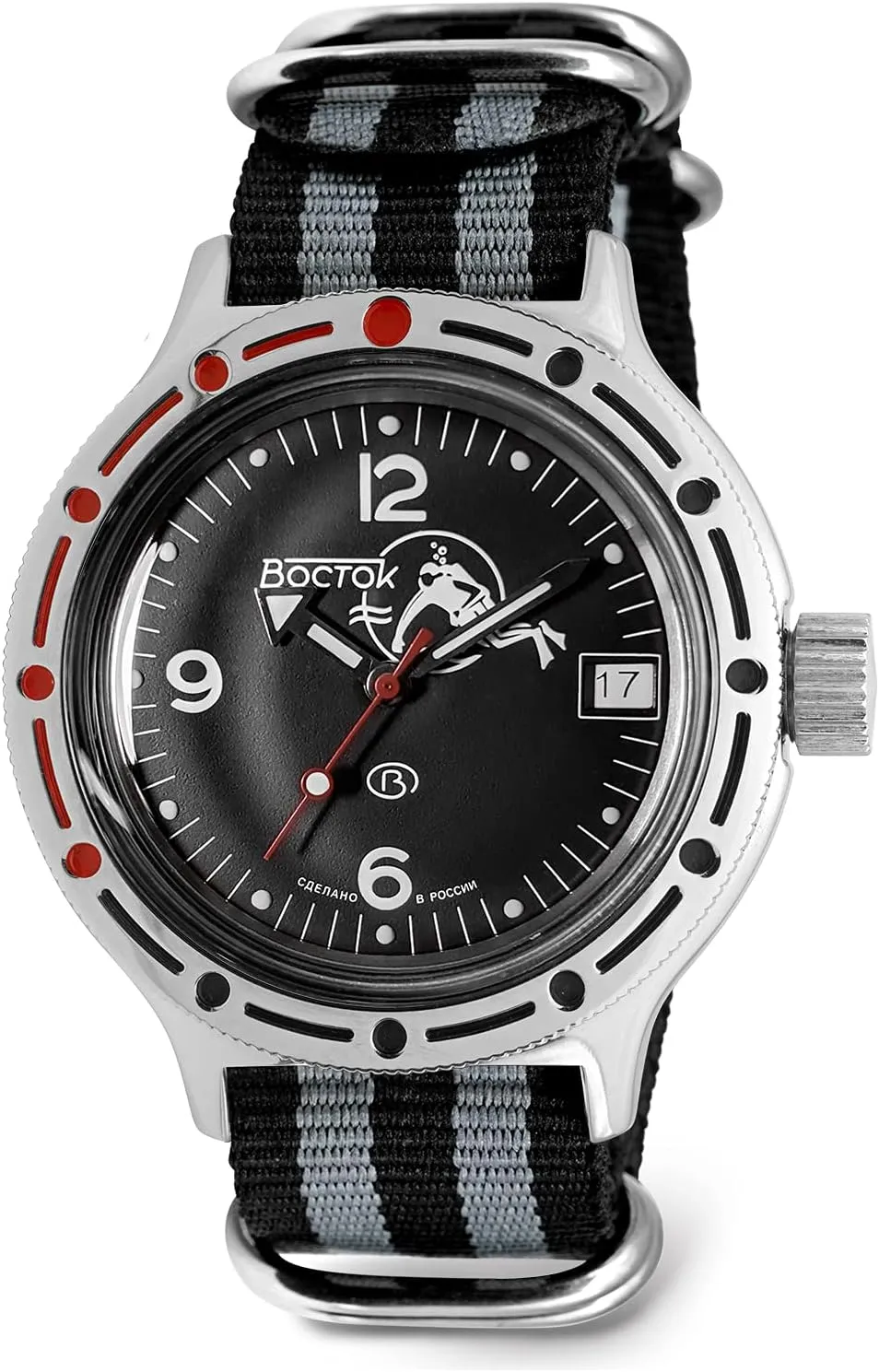 VOSTOK | Scuba Dude Amphibian Automatic Self-Winding Russian Diver Wrist Watch | WR 200 m | Amphibia 420634 |Fashion | Business | Casual Men's Watches