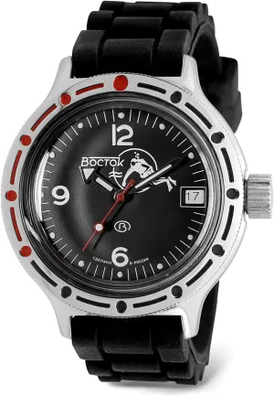 VOSTOK | Scuba Dude Amphibian Automatic Self-Winding Russian Diver Wrist Watch | WR 200 m | Amphibia 420634 |Fashion | Business | Casual Men's Watches