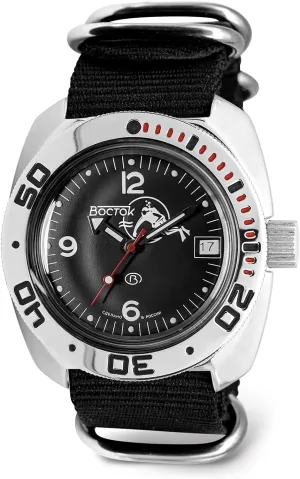 VOSTOK | Scuba Dude Amphibian Automatic Self-Winding Russian Diver Wrist Watch | WR 200 m | Amphibia 710634 |Fashion | Business | Casual Men's Watches