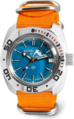 VOSTOK | Scuba Dude Amphibian Automatic Self-Winding Russian Diver Wrist Watch | WR 200m | Fashion | Business | Casual Men's Watches | Model 710059