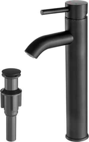 VOTON Vessel Sink Faucet Chrome Modern Tall Bathroom Faucets Single Handle One Hole Rv Vanity Lavatory Bathroom Sink Faucet