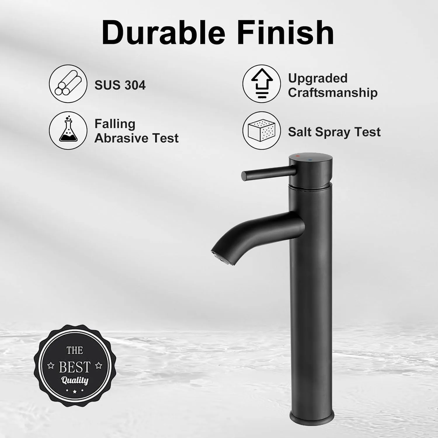 VOTON Vessel Sink Faucet Chrome Modern Tall Bathroom Faucets Single Handle One Hole Rv Vanity Lavatory Bathroom Sink Faucet