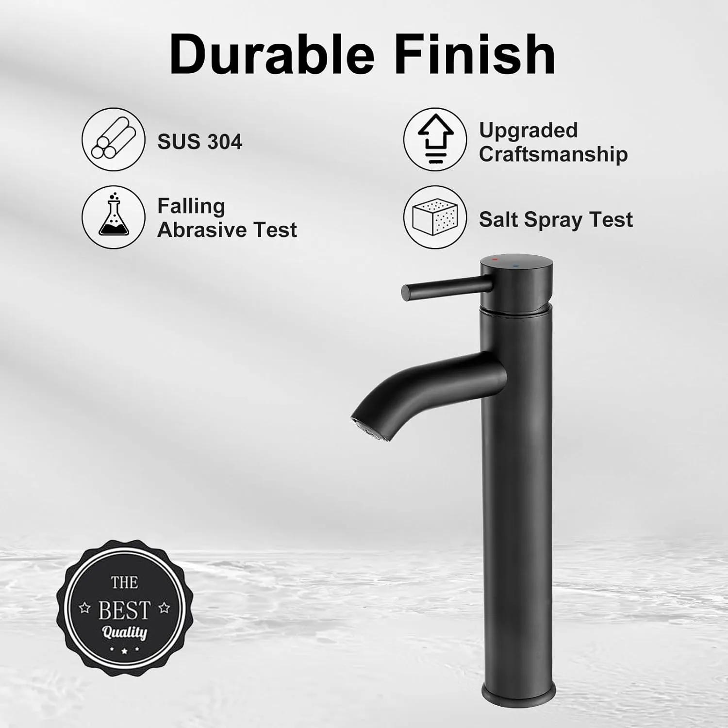 VOTON Vessel Sink Faucet Chrome Modern Tall Bathroom Faucets Single Handle One Hole Rv Vanity Lavatory Bathroom Sink Faucet