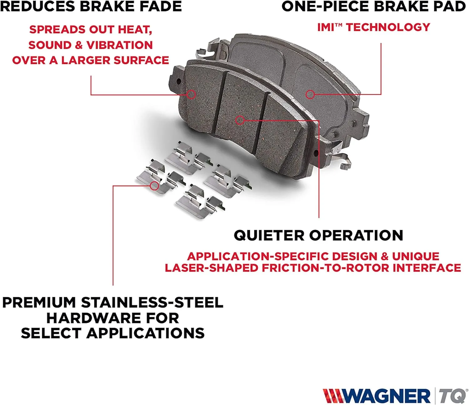 Wagner Brake ThermoQuiet MX918A Semi-Metallic Disc Brake Pad Set