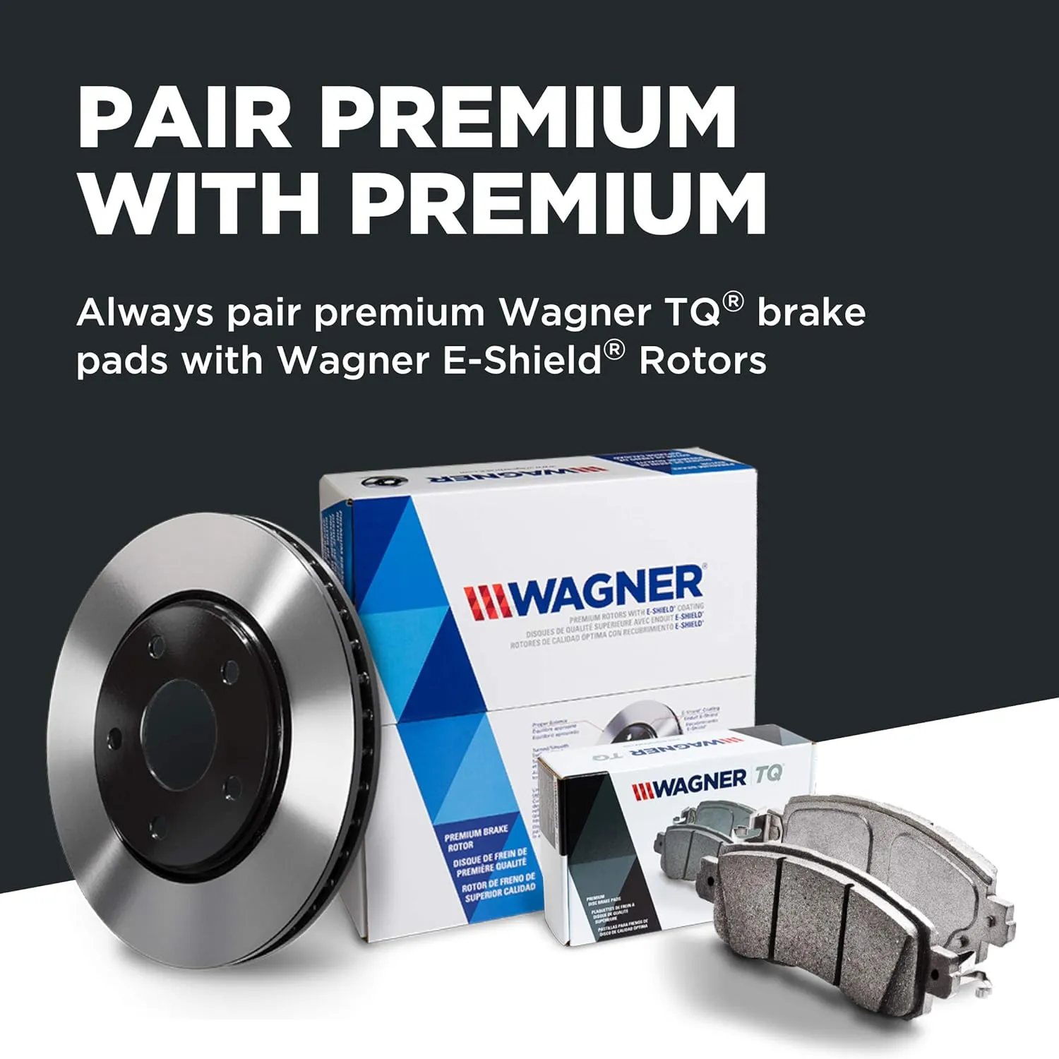 Wagner Brake ThermoQuiet MX918A Semi-Metallic Disc Brake Pad Set