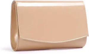 WALLYN'S Women Patent Leather Wallets Fashion Clutch Purses, Evening Bag Handbag Solid Color