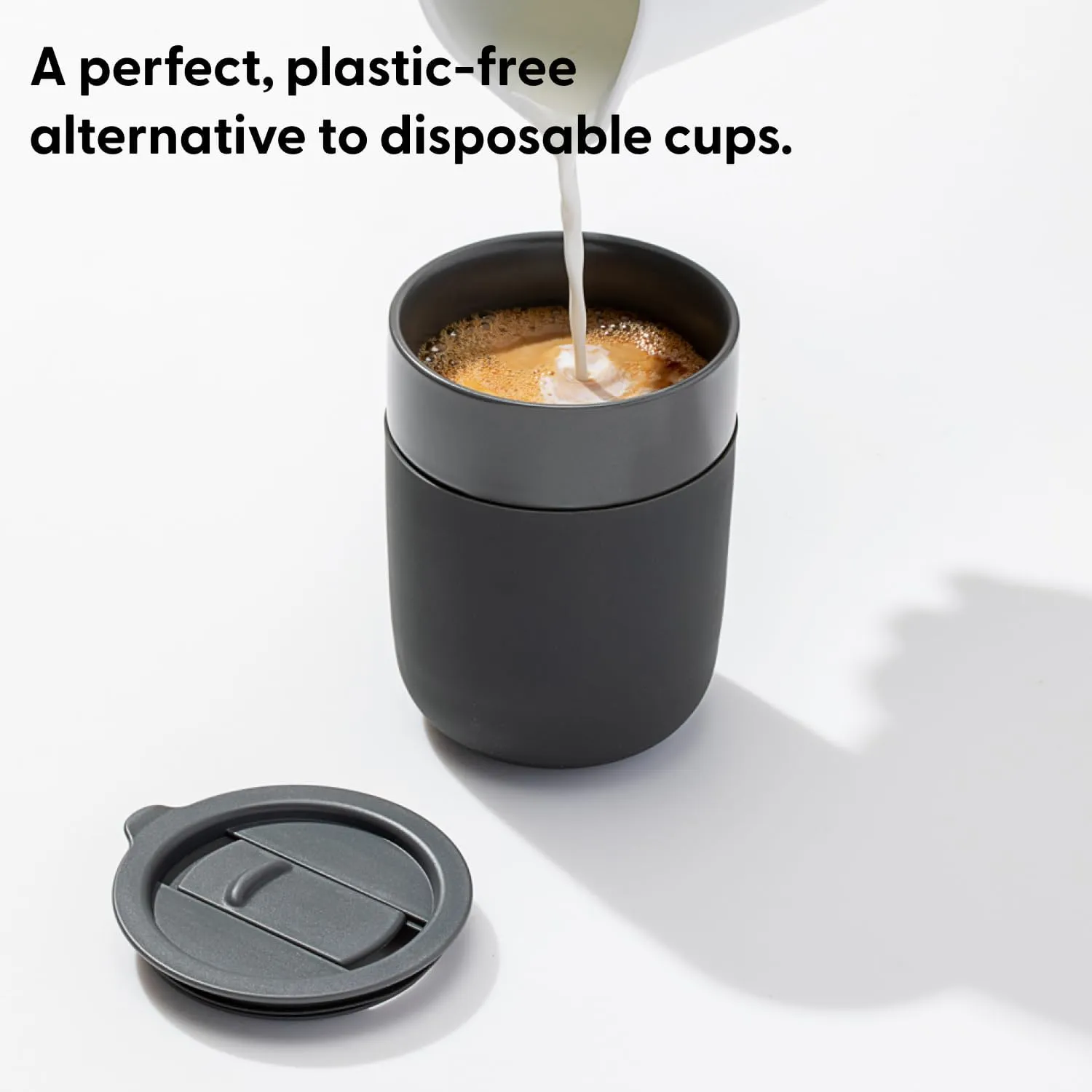W&P Porter Ceramic Mug w/Protective Silicone Sleeve, Lavender 12 Ounces | On-the-Go | Reusable Cup for Coffee or Tea | Portable | Dishwasher Safe