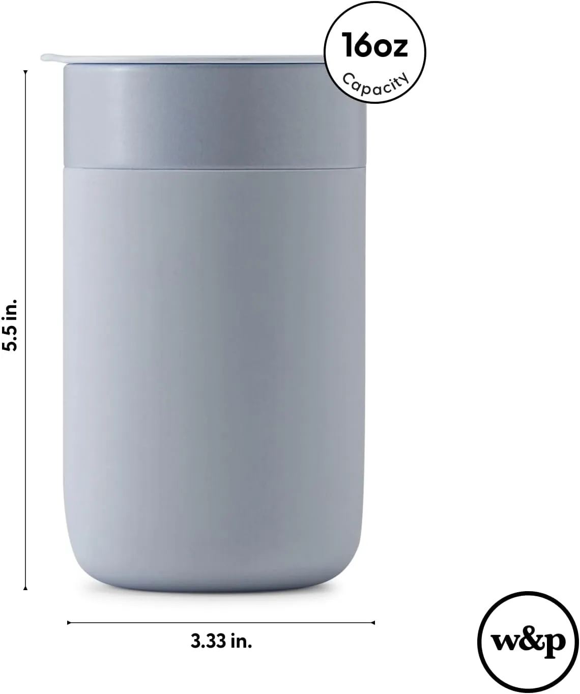 W&P Porter Ceramic Mug w/Protective Silicone Sleeve, Lavender 16 Ounces | On-the-Go | Reusable Cup for Coffee or Tea | Portable | Dishwasher Safe