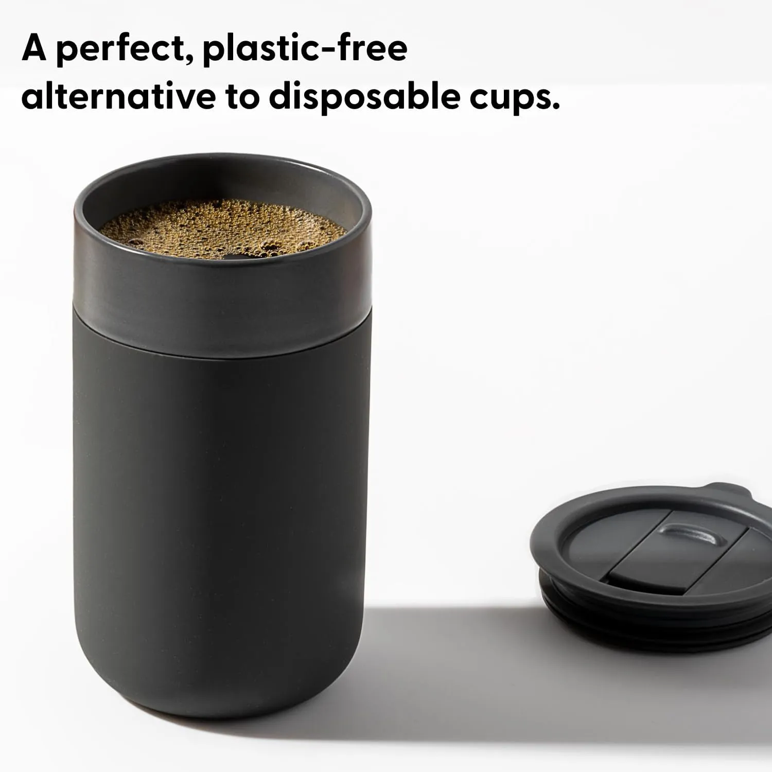 W&P Porter Ceramic Mug w/Protective Silicone Sleeve, Lavender 16 Ounces | On-the-Go | Reusable Cup for Coffee or Tea | Portable | Dishwasher Safe