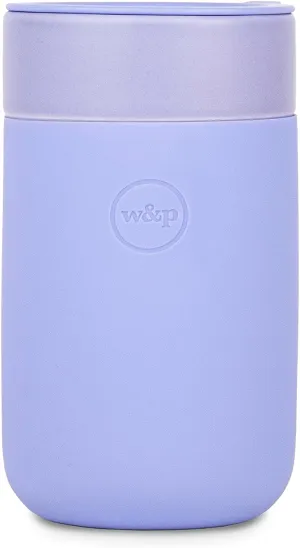 W&P Porter Ceramic Mug w/Protective Silicone Sleeve, Lavender 16 Ounces | On-the-Go | Reusable Cup for Coffee or Tea | Portable | Dishwasher Safe