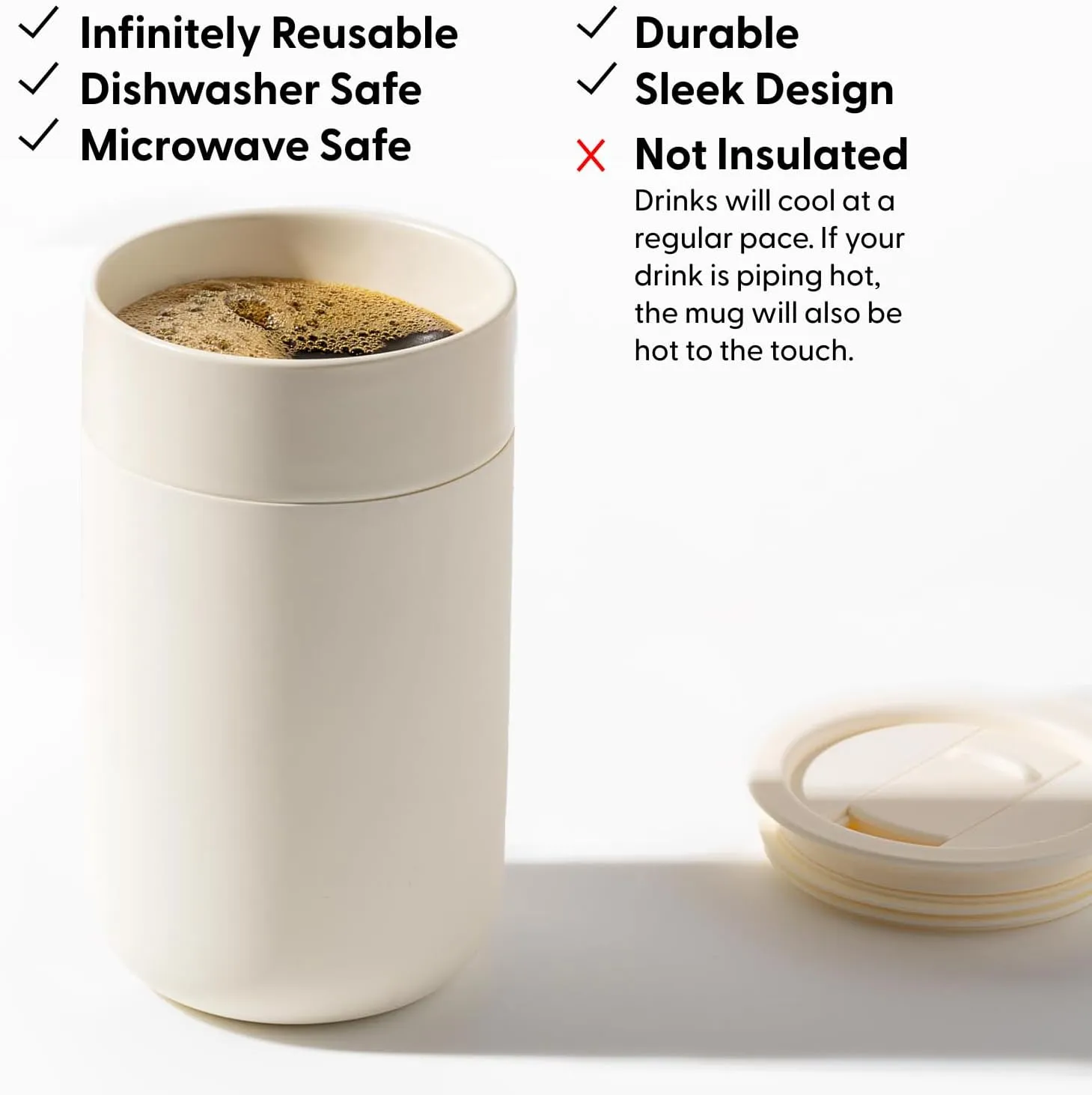 W&P Porter Ceramic Mug w/Protective Silicone Sleeve, Lavender 16 Ounces | On-the-Go | Reusable Cup for Coffee or Tea | Portable | Dishwasher Safe