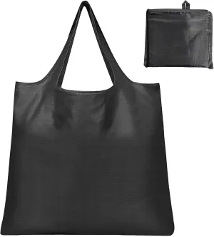 Washable Large Foldable Shopping Bag, Waterproof Reusable Grocery Bag Holder,for Shopping Reusable Tote Bags Large 50LBS,Tote Bags Nylon Bags(Black)
