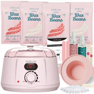 Waxing Kit for Women Hair Removal with Silicone Wax Warmer Liner, Digital Waxing Machine Hard Wax Kit for Full Body, Arms, Legs, Face, Bikini, Brazilian Wax Kit for Women Men Sensitive Skin